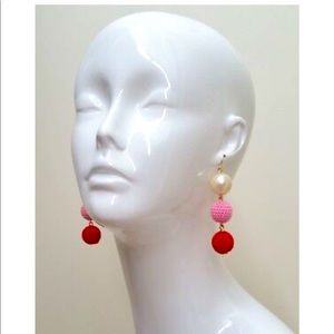 JCREW Fishhook Pearl Crochet Earrings